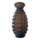 Large vintage smoked glass vase