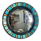 Miroir œil de sorcière Deknudt en céramique et verre bombé des années 60