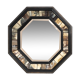 Brass and horn octagonal mirror with horn by Anthony Redmile, UK ca. 1980