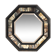 Brass and horn octagonal mirror with horn by Anthony Redmile, UK ca. 1980