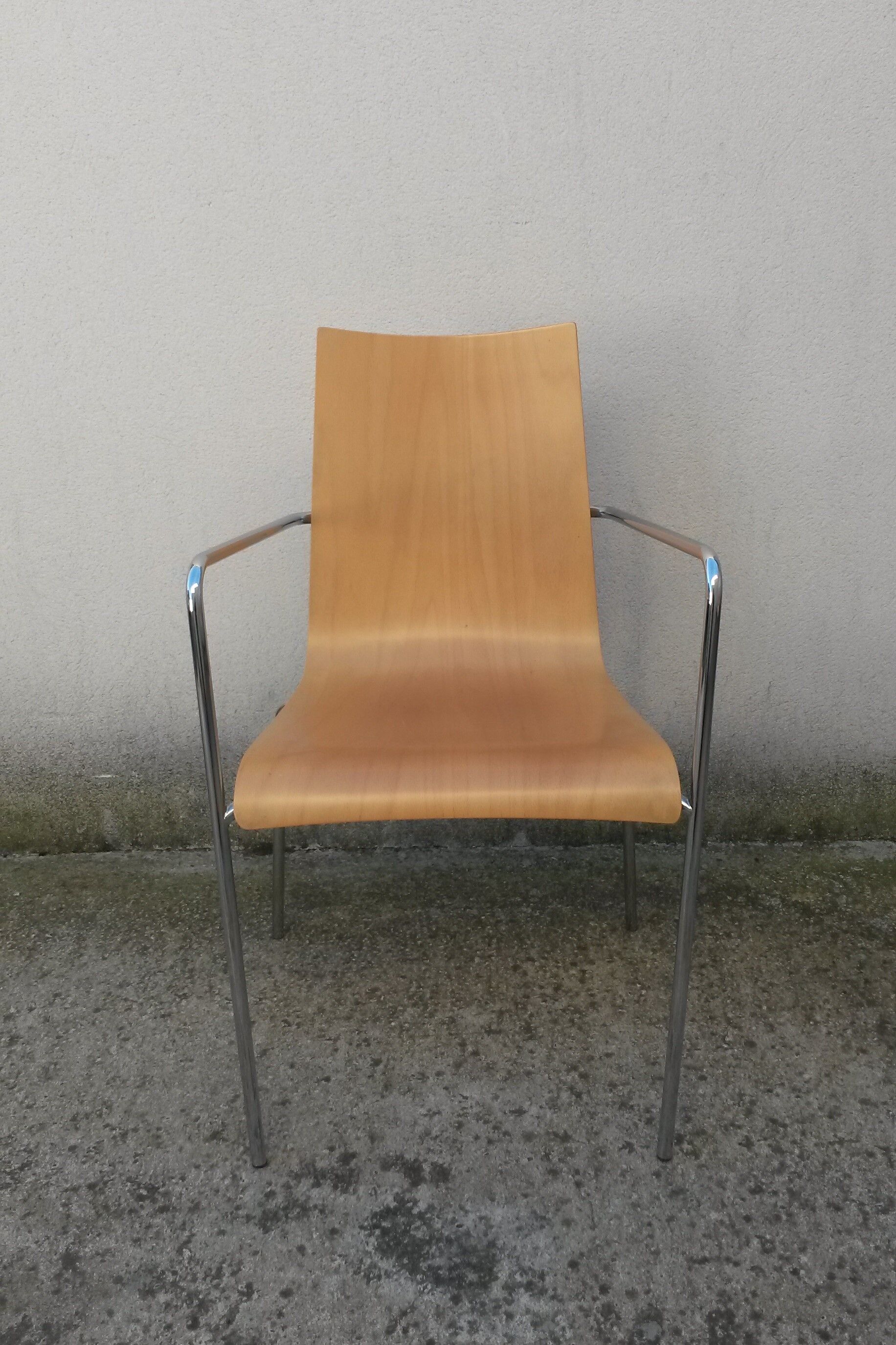 Series of 6 design armchairs 1980