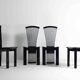 Elegant postmodern dining chairs by Pietro Costantini, Italy 1980s