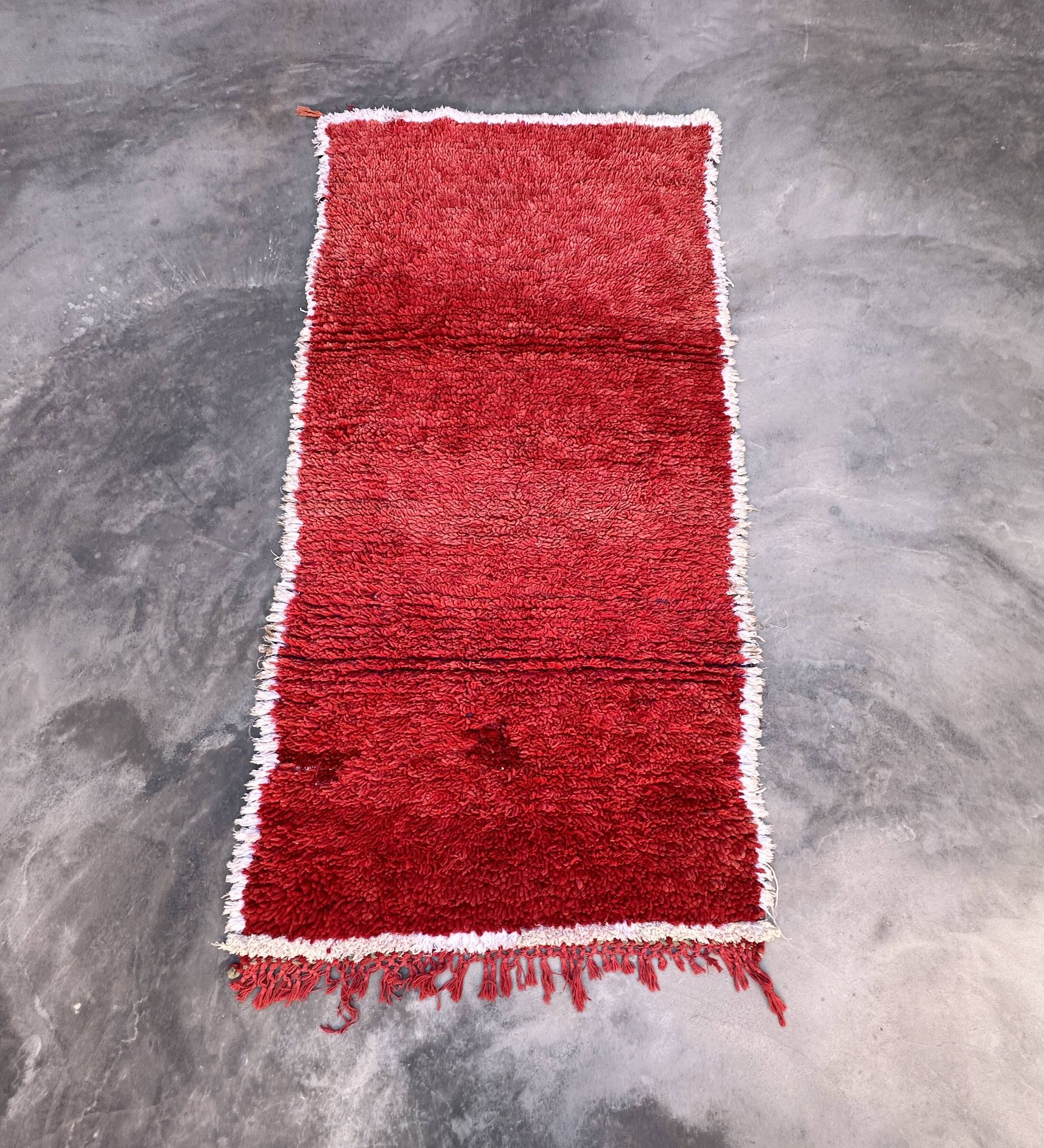 Moroccan rug Beni M'Guild red - 223 x 113 cm