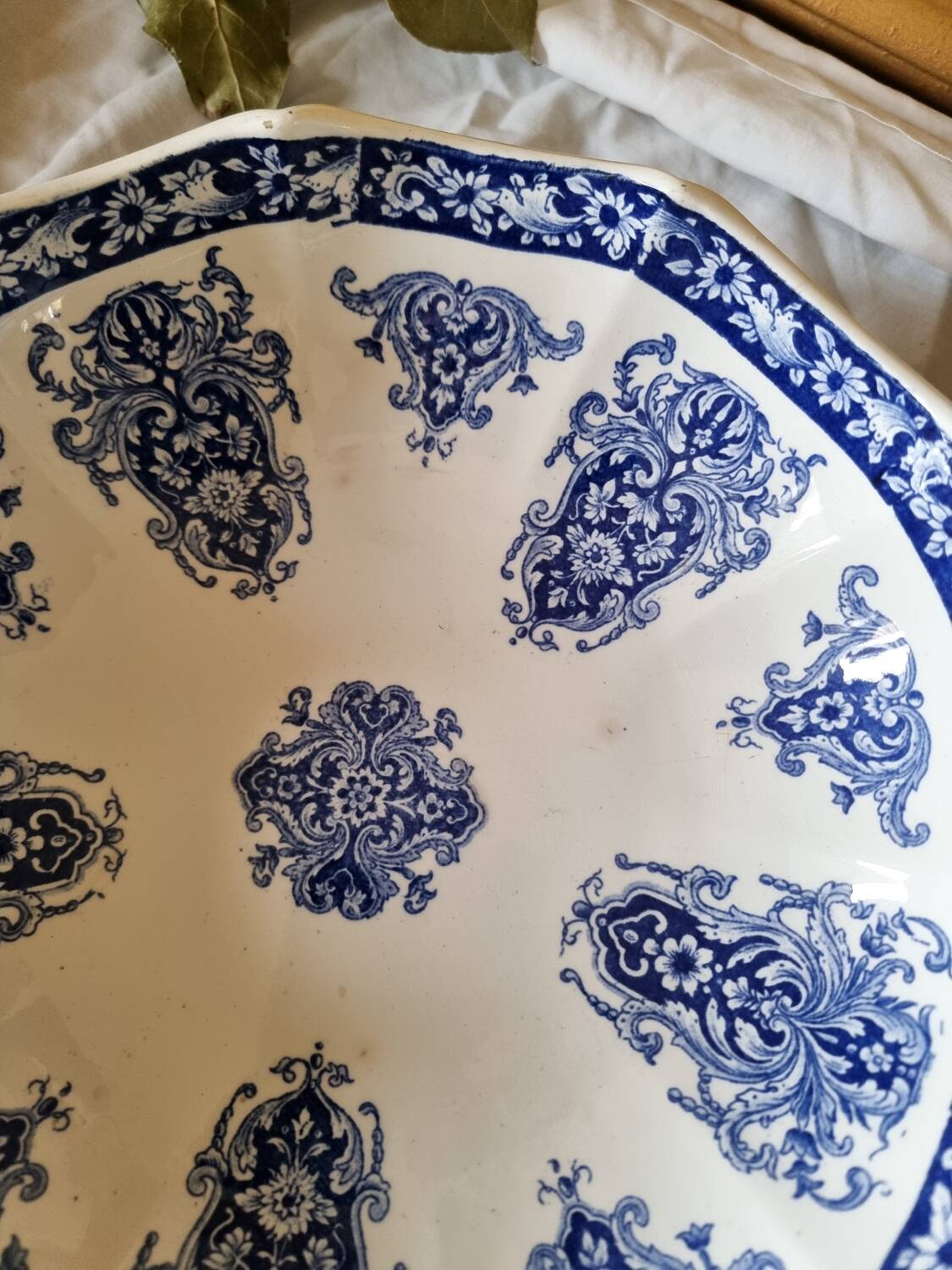 Large ironstone salad bowl, GIEN