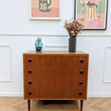 Vintage Scandinavian teak chest of drawers