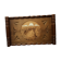 Old carved solid wood top, with glass plate - 50s