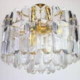 Brass lamp with Murano glass, Palazzo, Kalmar, Austria, 1970s.