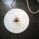 Old suspension lampshade opaline white Art Deco 1930 Ø 26 cm