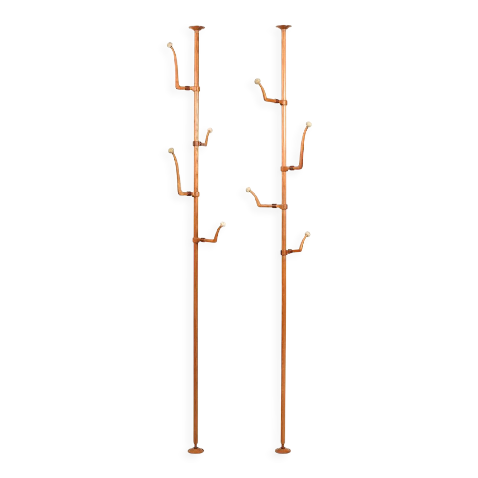 Pair of 1950s Sculptural Danish Jacket/Hat Stands by Harbo Sølvsten