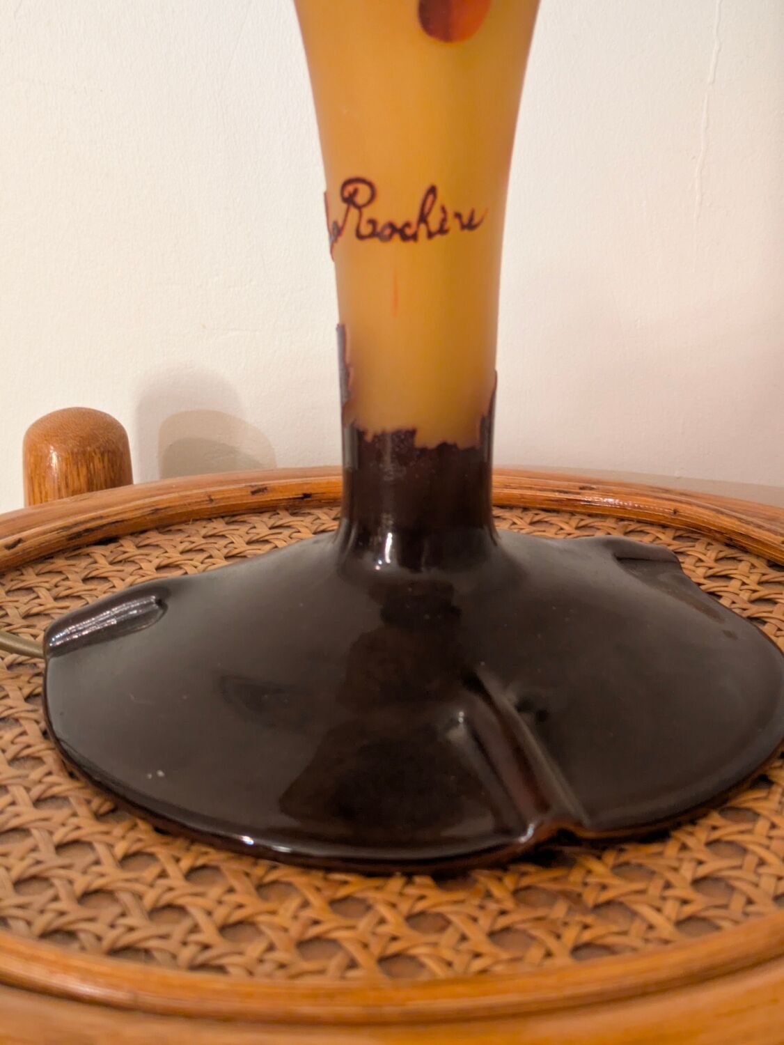 Lampe La Rochère style Art Nouveau Pâte de Verre