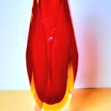 Sommerso vase prism, Flavio Poli, Murano 1970
