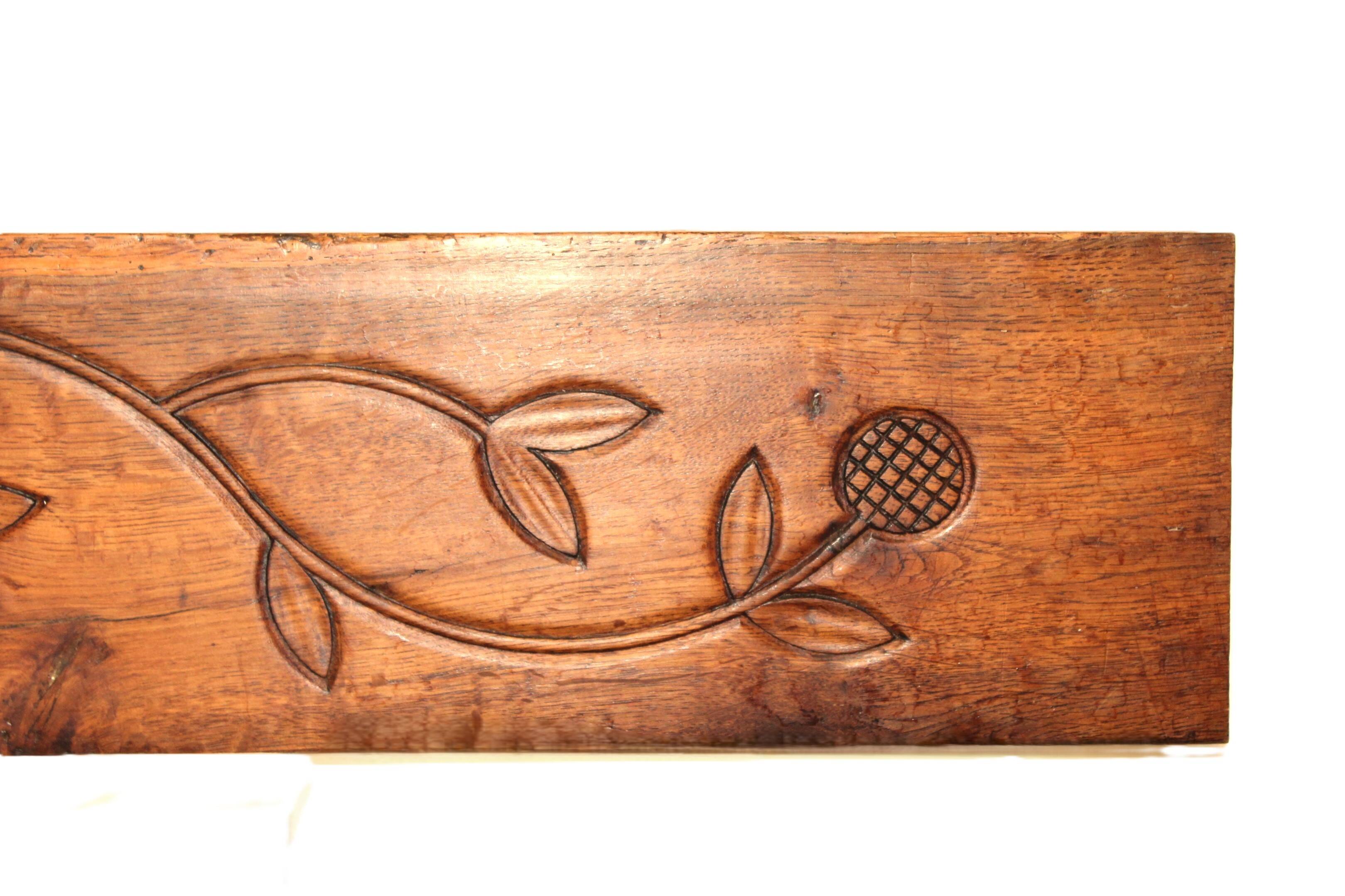 Antique carved wooden decorative panel