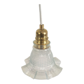 Tulip lamp in iridescent glass