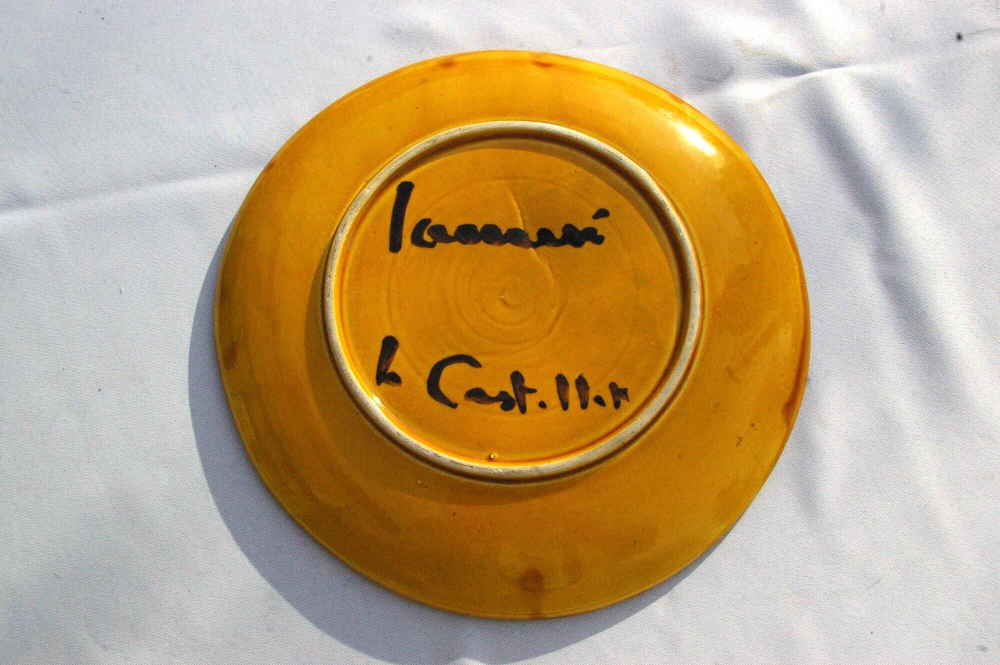 Vintage ceramic plate dish Le Castellet François Lanusé