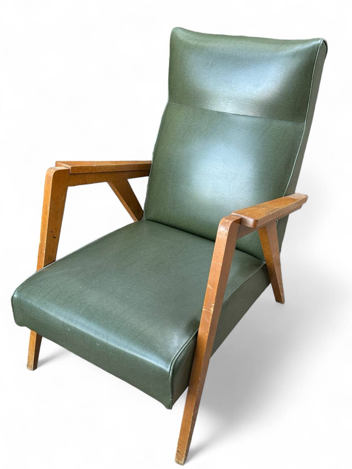 Scandinavian armchair with compass feet