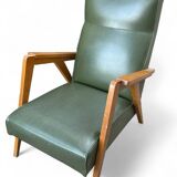 Scandinavian armchair with compass feet