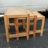 nesting tables in pine from sweden