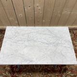 Table de bistrot en marbre et fonte