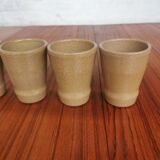 Set of 5 vintage stoneware cups