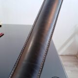 Cobra leather desk lamp by Traso Milano 1988