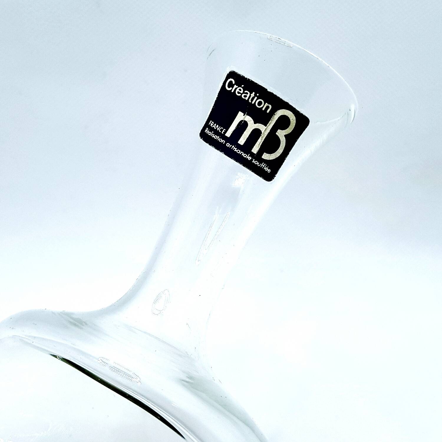 Hand blown chiller decanter