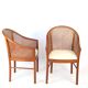 Paire de fauteuils en cannage