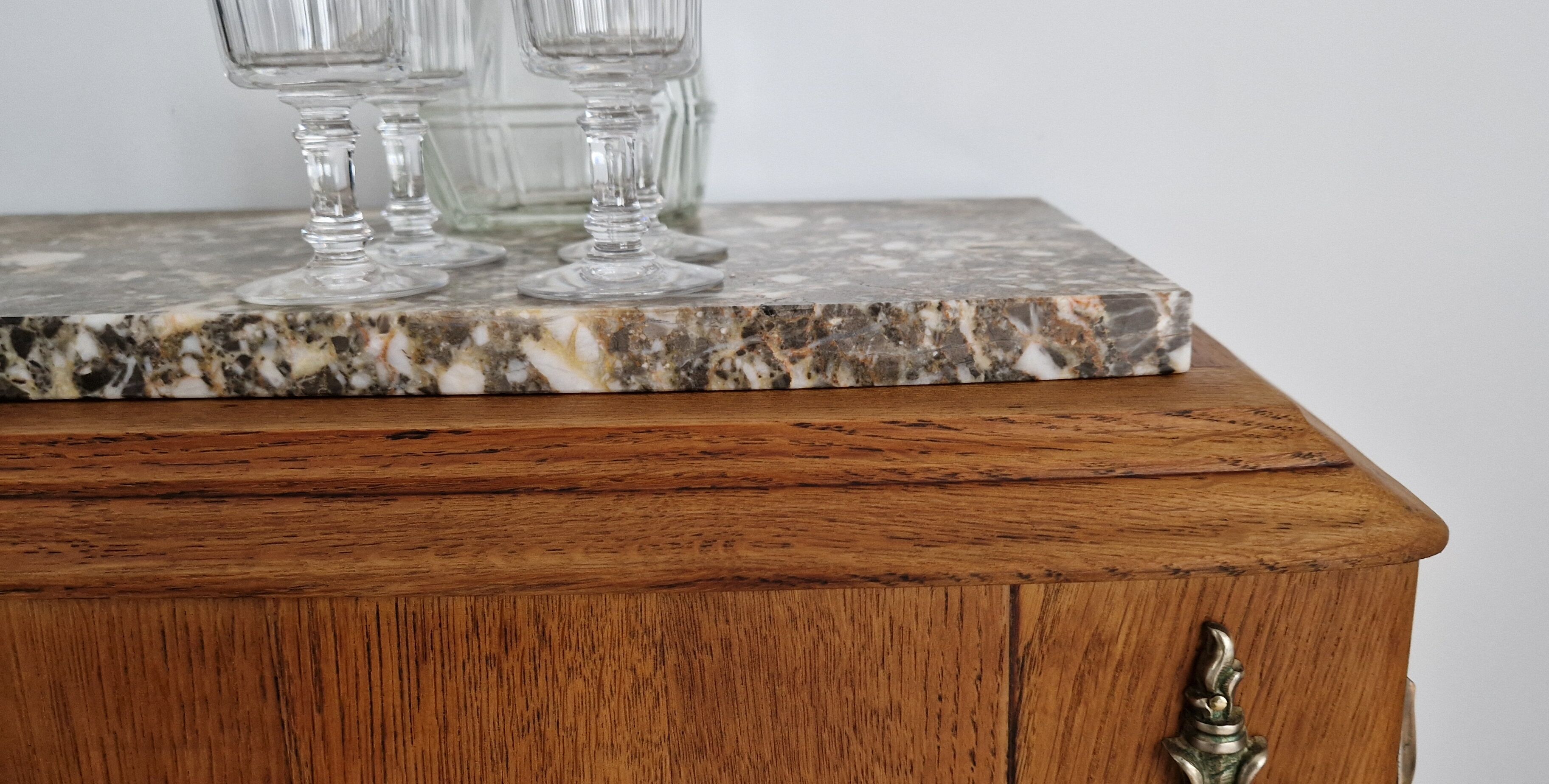 Oak bar furniture art deco style