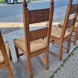 suite of 6 brutalist chairs
