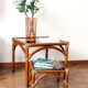 Rattan and smoked glass coffee table set