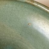 Enamelled stoneware dish / salad bowl signed