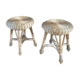 Pair of vintage bamboo stools