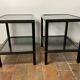Paire de tables d’appoint vintage 70 Pierre Vandel