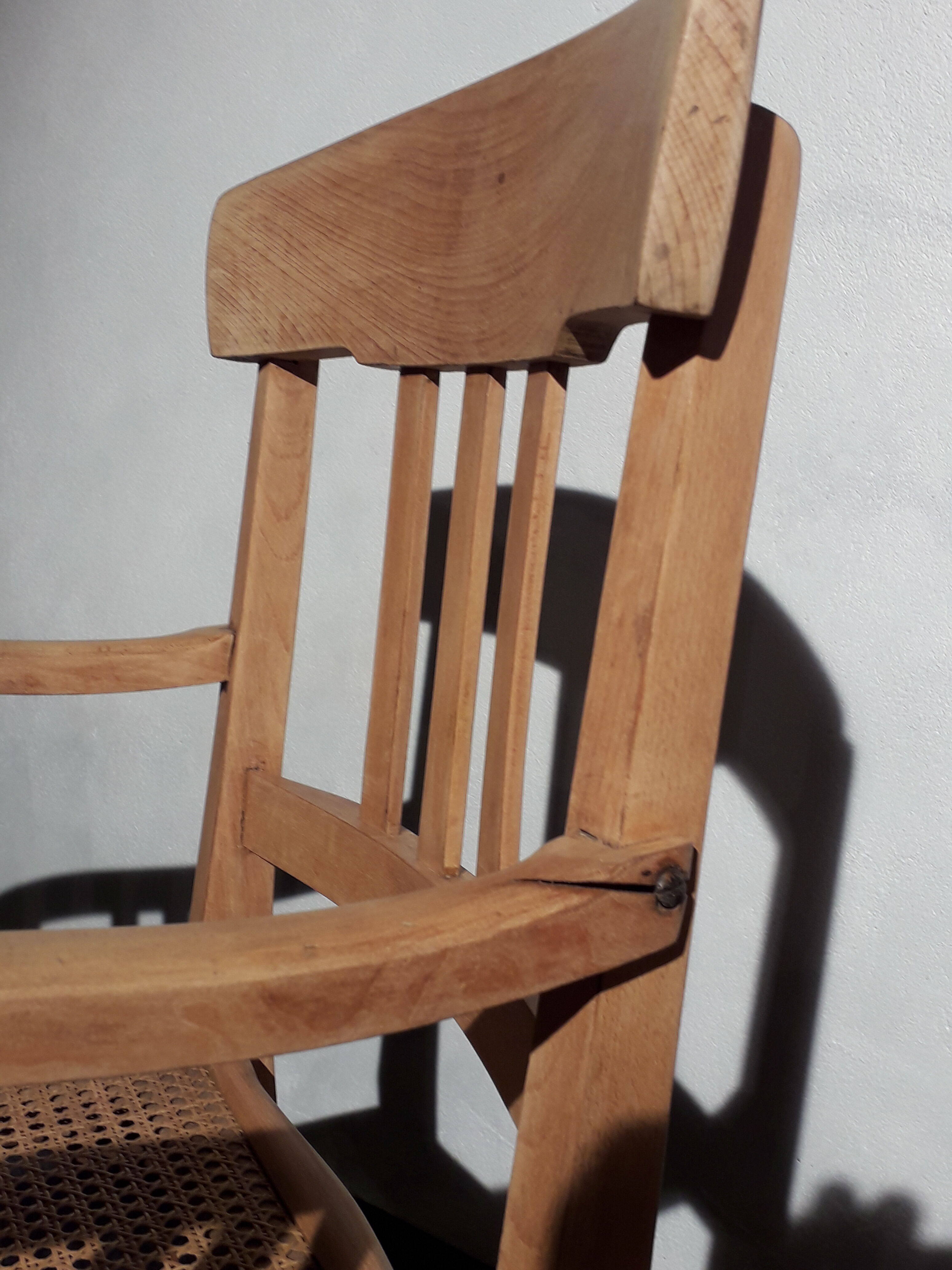 Wooden armchairs and canning