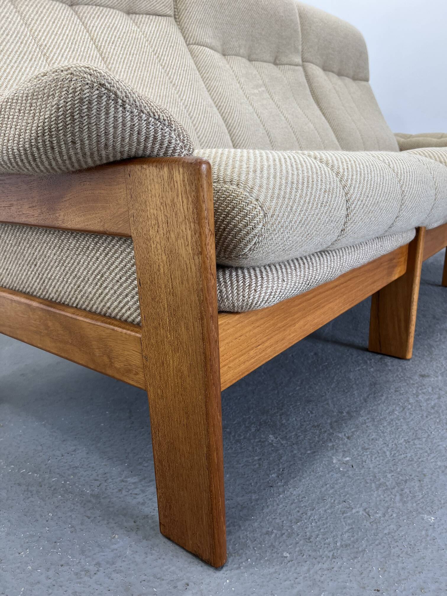 Svend Skipper Mobel Skippers Danish Mid-century Beige ,teak Sofa,1960s