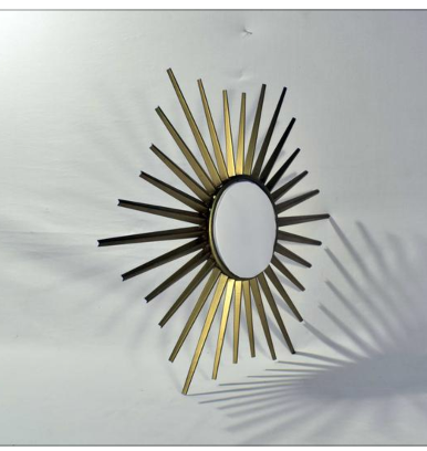 Mirror sun metal gilded vintage