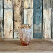 Vase Art Déco en verre rose
