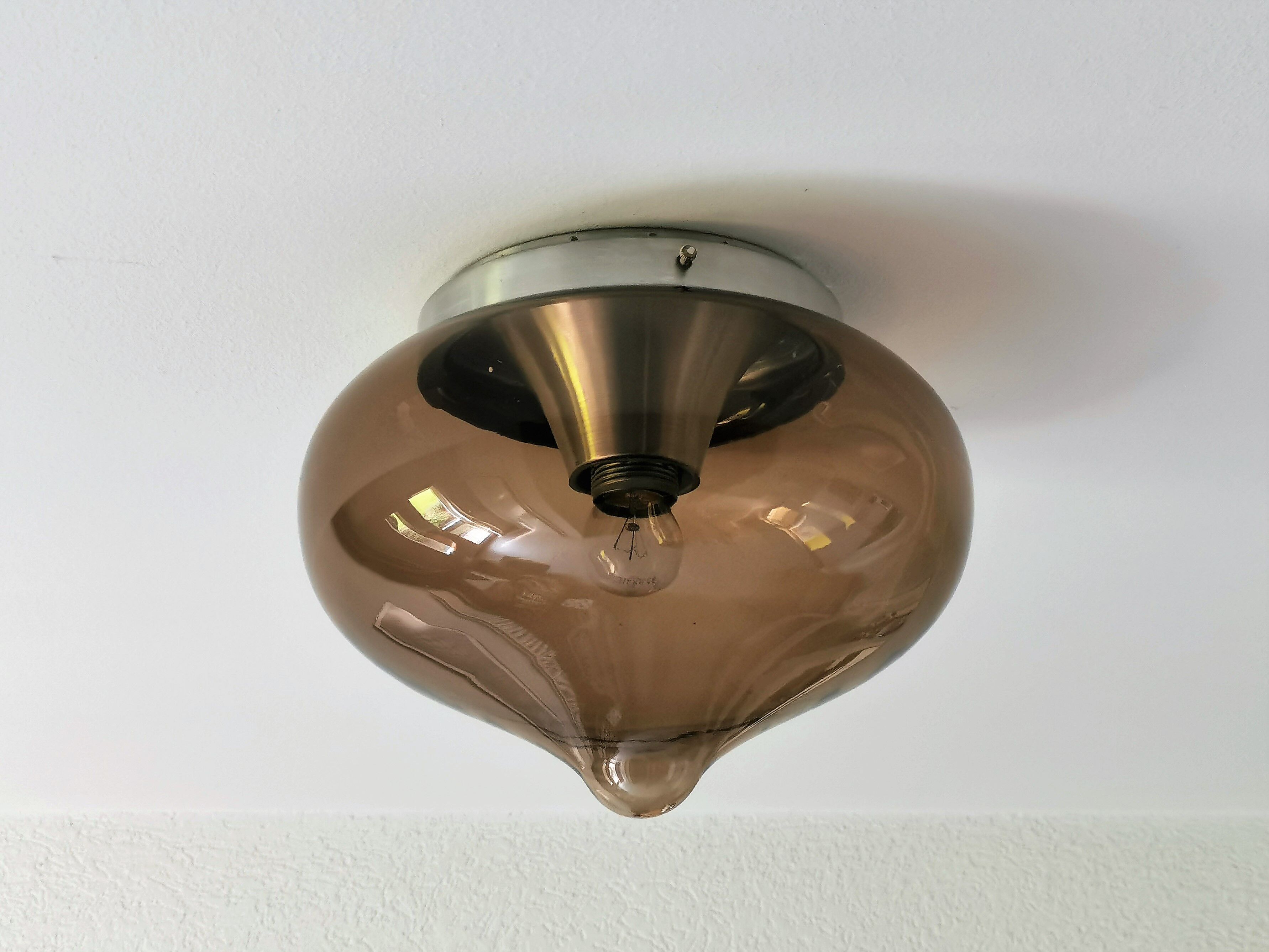 Plafonnier "Drop" en verre de Dijkstra (Pays-Bas)