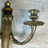 Pair of Louis XVI style bronze wall sconces