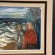 Original Swedish Oil on Canvas – “Figures” by Einar Emland – Vintage