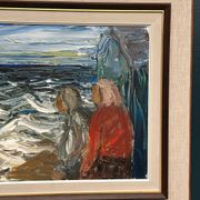 Huile sur toile originale – « Figures » par Einar Emland – Vintage