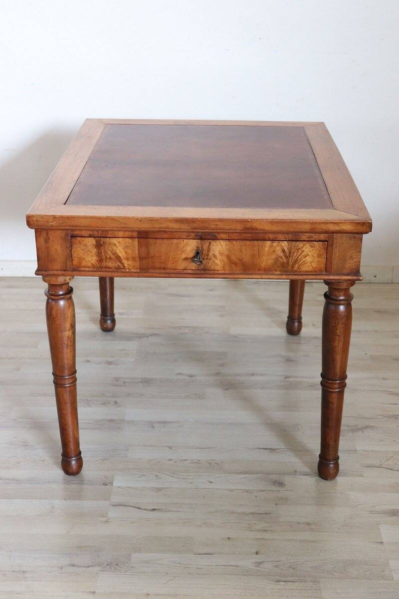 Antique walnut desk, Italy, mid-19th century
