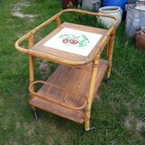 Service or bar rolling vintage 1960/70 bamboo