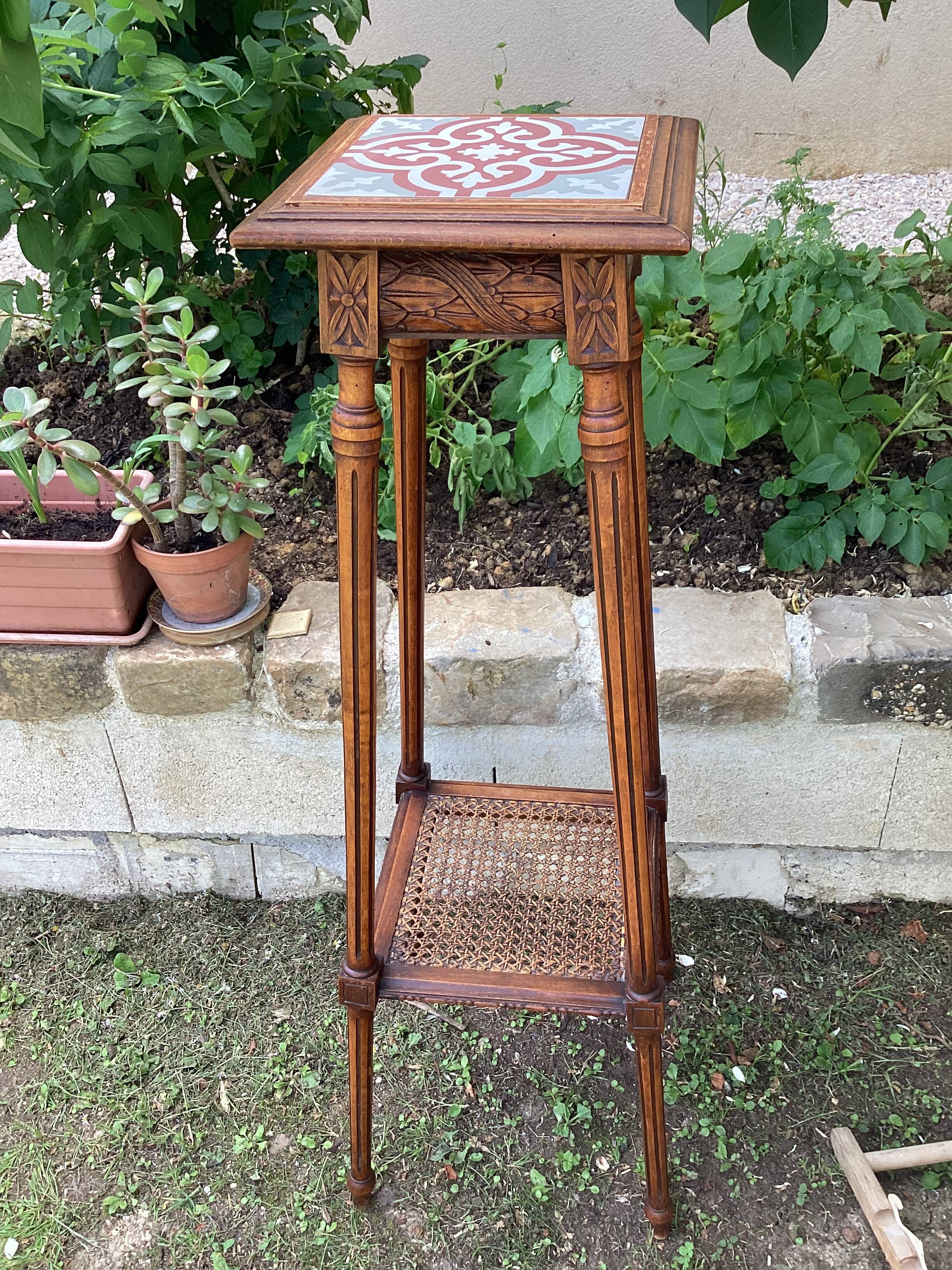 Art Deco wooden console table dimensions: height - 107 cm - width - 38 cm -