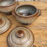 Artisanal stoneware tureen bowls