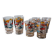 Lot de 9 verres Miro vintage