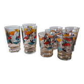 Set of 9 vintage Miro glasses