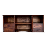Meuble de rangement, cabinet 4 tiroirs en bois foncé