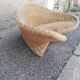 Fauteuil vintage de yoga rotin