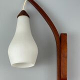 60s 70s lamp teak light wall lamp Uno & Östen Kristiansson for Luxus