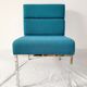 Vintage metal and fabric armchair